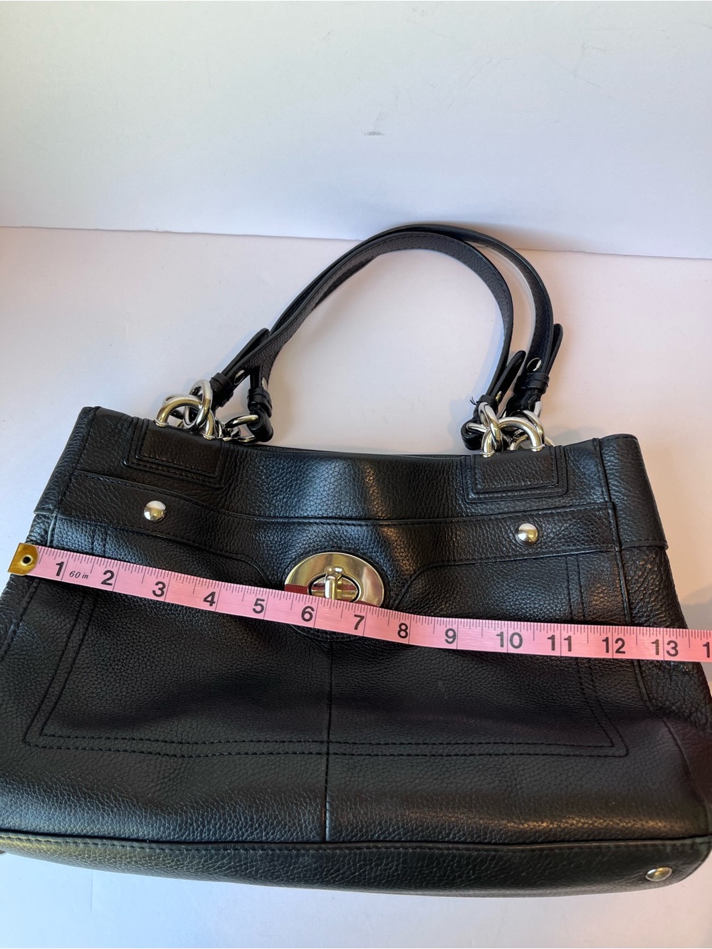 Vintage Coach Penelope Black Leather Shoulder Bag - Picture 11 of 15